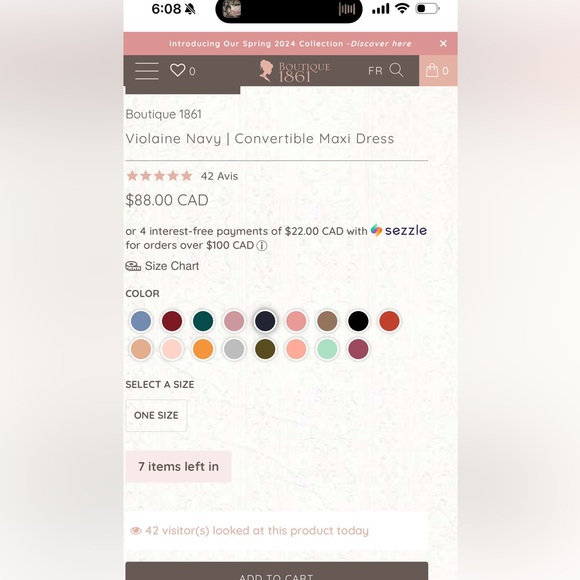 Boutique 1861 convertible maxi dress in navy. Worn once for a bridesmaid dress. - Picture 2 of 4